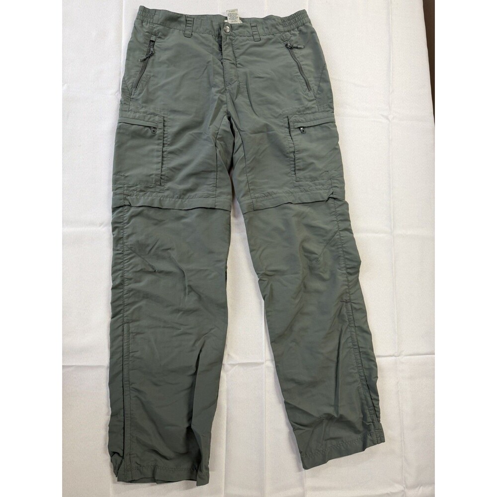 REI Womens Green Convertible Pants Sz 10 Tall Zip Off Hiking UPF 50 Gorpcore